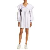 Sailor Long Sleeve Cotton Poplin Babydoll Minidress