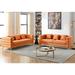 Teddy Upholstered Sofa Set with Pillows, Removable Cushions, and Chic Metal Legs