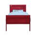 ACME Cargo Twin Size Platform Bed Container Themed Metal Bed, Red