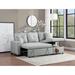 Linen Reversible Sleeper Sectional Sofa, L-Shaped 3 Seat Pull Out Couch Bed with Storage Chaise, for Living Room Apartment, Gray