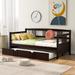 Twin Daybed w/Trundle Bed Wooden Slats Support Modern Living Daybed