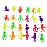 TOYMYTOY 24 PCS TPR Colored Bendable Human Skeleton Action Figures Bulk Toys For Kids(Random Color)