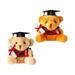 FRCOLOR 4pcs Graduation Bear Doll Toy Home Bedroom Bear Stuffed Toy Bear Doll Plaything Toddlers Bear Toy
