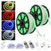 DELight 100 Ft Neon LED Light Strip Rope Tube Flexible Sign RGB Party Decor 2 Pack