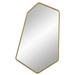 Modern Large Irregular Shape Wall Mirror in Aged Gold Finish with Petite Metal Frame 21.5 inches W X 35 inches H Bailey Street Home 208-Bel-4661018