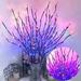 15pcs Led Branch Light Battery Operated Lighted Branch Vase Filler Willow Tree Artificial Little Twig Power Brown 20 LED for Home Outdoor Indoor Romantic Decoration Multicolor Light