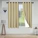 Easy-Going Faux Linen 100% Blackout Curtains Room Darkening Thermal Insulated Window Curtain Drapes Natural 52 x 63 Inch 2 Panels