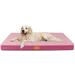 Exclusivo Mezcla Orthopedic Pet Bed for Extra Large Dogs 48 X30 Egg Crate Foam Big Large Dog Beds with Removable Washable Cover Waterproof Pet Bed Mat Pink