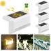 AZZAKVG LED Lights Solar Deck Lights Outdoor 4 Pack Solar Step Lights Waterproof LED Solar Lights For Outdoor Stairs Step Fence Yard And Patio Solar Outdoor Lights LED Lamps For Home