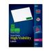 Avery High Visibility Laser Labels - 1 Width X 2.62 Length - 750 / Pack - Rectangle - 30/sheet - Laser - Green (AVE5971)