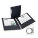 Avery Economy Reference Ring Binders With Label Holder - Letter - 8.50 X 11 - 275 Sheet Capacity - 3 X Round Ring Fastener - 1.50 Binder Fastener Capacity - 2 Pockets - Vinyl - Black - 1 (AVE04401)