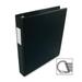 Business Source Slanted D-ring Binder - 3 X D-ring Fastener - 1 Binder Fastener Capacity - 2 Pockets - Chipboard Polypropylene - Black - 1 Each (BSN33105)