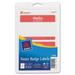 Avery Name Badge Label - 2.34 Width X 3.37 Length - 100 / Pack - Rectangle - 2/sheet - Laser Inkjet - Red (AVE5140)