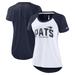 Women's Nike White/Heather Scarlet New England Patriots Back Slit Lightweight Fashion T-Shirt