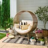 Better Homes & Gardens Bellamy Round Wicker Outdoor Egg Chair Beige