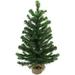 Pine Artificial Christmas Tree In Burlap Base Green