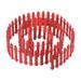 Uxcell 39 L x 2 H Wood Miniature Mini Fairy Garden Picket Fence Red