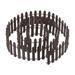 Uxcell 39 L x 2 H Wood Miniature Mini Fairy Garden Picket Fence Brown