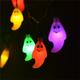 Halloween String Lights Decorations 4.9FT 10 LED Battery Operated Ghost Pumpkin 3D String Light for Outdoor Party Porch Fireplace Halloween Decorations (Multicolor)