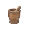 iH casadécor Wood Mortar & Pestle Set Wood in Brown | 5.5 H x 5 W x 5 D in | Wayfair DDL-1016