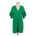Zara Casual Dress - Shift: Green Print Dresses - Women's Size X-Small