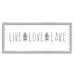 Stupell Industries Live Love Lake Phrase by Lux + Me Designs Wood in Brown/Gray/White | 13 H x 30 W x 1.5 D in | Wayfair aw-805_gff_13x30