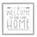 Stupell Industries Lake House Welcome Phrase Framed On by Lux + Me Designs Graphic Art in Brown/Gray/White | 24 H x 24 W x 1.5 D in | Wayfair