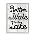 Stupell Industries Lake Phrase On Rope Pattern Framed On Wood by Lil' Rue Graphic Art Wood in Black/Brown/White | 14 H x 11 W x 1.5 D in | Wayfair