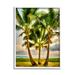 Stupell Industries Three Palm Trees On Beach Framed On Wood by Dennis Frates Painting Wood in Brown/Gray/Green | 14 H x 11 W x 1.5 D in | Wayfair