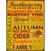 The Holiday Aisle® Words Of Thanksgiving Fall Metal Sign Metal | 15.5 H x 11.5 W x 0.04 D in | Wayfair 204FD12F12B5481F9D39485615E84FC2