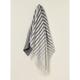 Bronte By Moon Albion Grey Reversible Merino Wool Throw Blanket