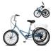 Docred Folding Tricycle for Adults 20 Inch 7-Speed Trike 3 Wheels Foldable Bicycle for Adults