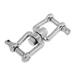 Marine 304 Stainless Steel Polished Anchor Chain Swivel Double Shackle- M10