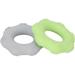 2Pcs Hand Grip Strength Trainer Massage Convex Point Hand Grip Strengthener Finger Exerciser Ring for Musicians Athletes Rock Climbing and More (Green+Gray)