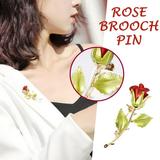 KIHOUT Saving Never Faded Rose â€“ A Unique Gold Brooch Pin Handcrafted Hand-applied Enamel