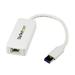 StarTech.com USB 3.0 to Gigabit Ethernet Adapter NIC w/ USB Port - White (USB31000SPTW)