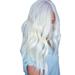 AIYUQ.U Full Long Synthetic Hair Heat Women Wavy Natural Curly Wig White 29in