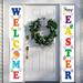 Easter Decoration Set Easter Porch Sign Welcome Happy Easter Banner Easter Hanging Decoration for Indoor/Outdoor Easter Decoration Easter Party