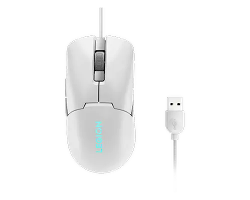 Lenovo Legion M300s RGB Gaming Mouse, Glacier White - Gaming Computer Mice -