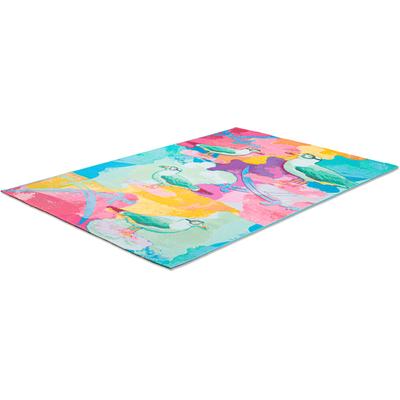Teppich SANSIBAR "Rantum Beach SA-022", bunt, B:130cm H:5mm L:190cm, Polypropylen, Teppiche, Flachgewebe, modernes Design, Motiv Möven, In- & Outdoor geeignet Image