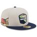 Men's New Era Stone/College Navy Seattle Seahawks 2023 Salute To Service 59FIFTY Fitted Hat