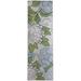 Gray 96 x 30 x 0.25 in Area Rug - TIBETAN FLORAL GREY Outdoor Rug By Kavka Designs Polyester | 96 H x 30 W x 0.25 D in | Wayfair