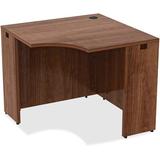 Lorell Essentials Series Corner Desk Wood in White/Brown | 29.5" H x 36" W x 36" D | Wayfair LLR34391