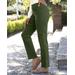 Appleseeds Women's SlimSation Straight-Leg Pincord Pants - Green - 8P - Petite