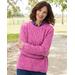 Appleseeds Women's Cable & Shaker Pullover Sweater - Pink - PM - Petite