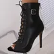 Chaussures de fête à talons hauts pour femmes chaussons à châssis aiguille noir grande taille