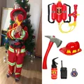 Uniforme de Pompier Imbibé d'Halloween pour Enfants Vêtements de Pompier Costumes de Cosplay ixde