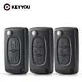 KEYYOU – coque de clé télécommande pour Peugeot 107 207 307 608 407 Partner citroën