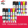 12PK Compatible PGI-580 CLI-581 PGI 580XL CLI 580XLPGI580 580 581 cartouche d'encre pour Canon Pixma TR7550 TR8550 TS6150 TS705 TS912