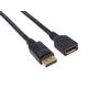 PremiumCord DisplayPort Verlängerungskabel M/F 2m, bis zu 10,8Gbps, Kompatibel mit Video FULL HD 1080p, HDCP, schwarz kportmf1-02, 2 m